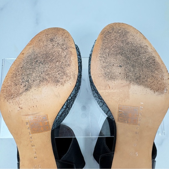 Elie Tahari Open Toe Strappy Indra High-Heel with Neoprene leather - Picture 12 of 15